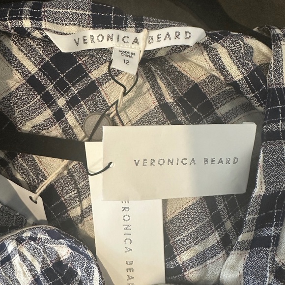 Veronica Beard Navy and Cream Rowe Dress - Size 12. NWT. - Picture 7 of 11